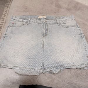 Slink Jeans Pinstripe Denim Shorts NEW